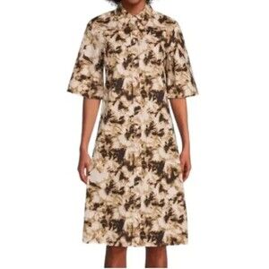 Samsoe Samsoe NWT Demi Shirt Dress Camo Clay Short Sleeve size M Organic Cotton